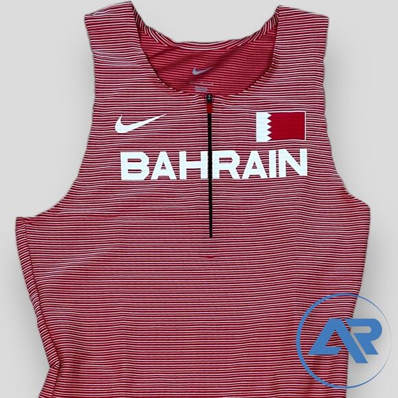 Nike Pro Elite Bahrain Team Issued USA Speedsuit Red White Men's Sz L CI6347-657 - Picture 3 of 7
